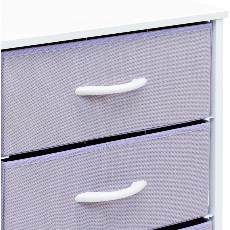 Sorbus Sorbus 3 Drawers Nightstand with Steel Frame, Wood Top & Fabric Bins