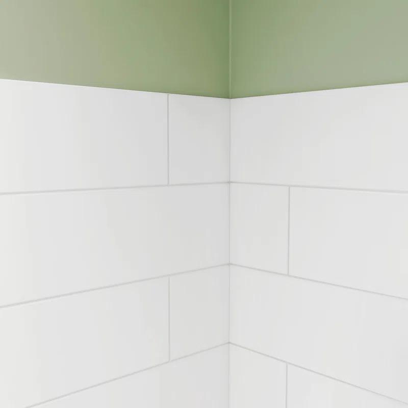 DreamLine DreamLine DreamStone 42 in. D x 62 in. W x 84 in. H Shower Wall Kit in White Modern Subway Pattern