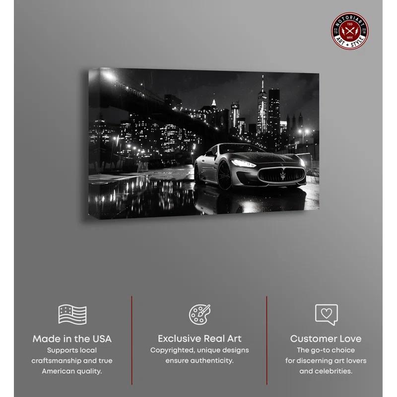 Notori Art Noir City Drive Black And White Wall Art Prints For Men by Notoriart