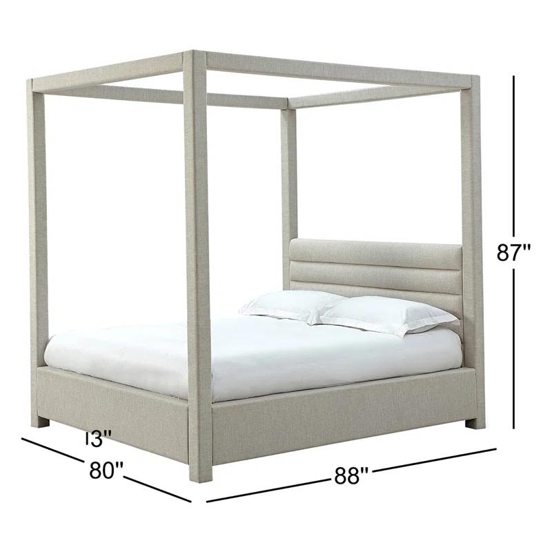 Herma Upholstered Canopy Bed