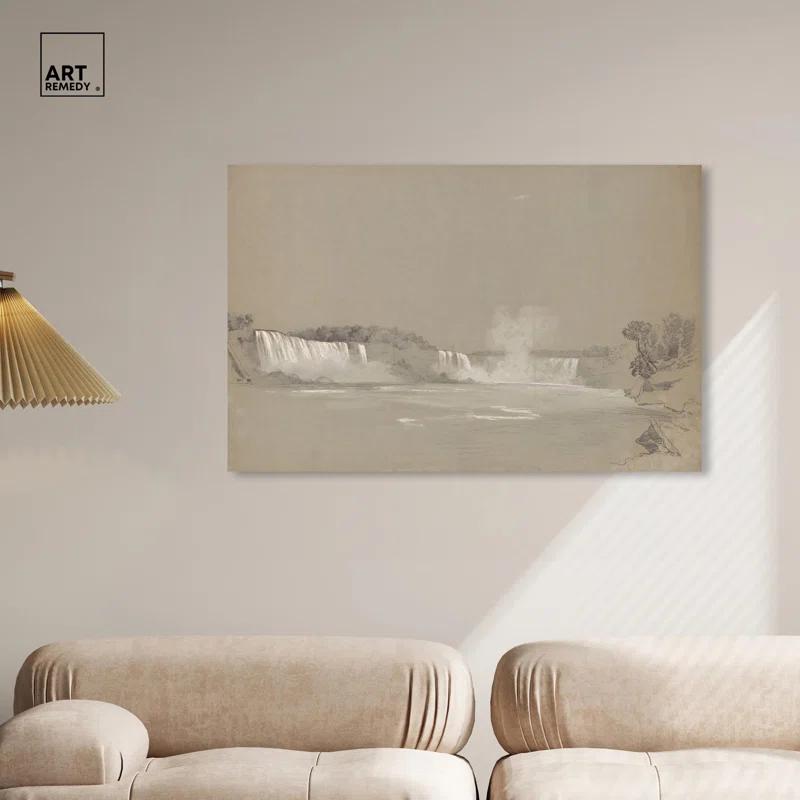 Art Remedy Niagara Falls Canvas Vintage Art Prints by Art Remedy