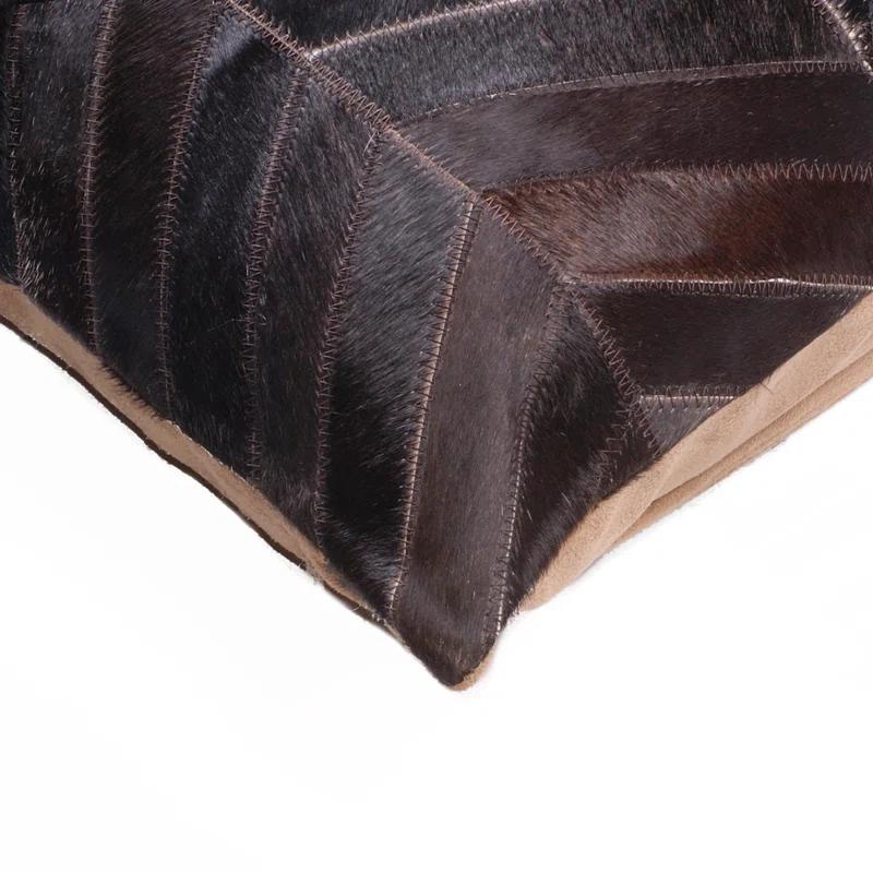 eRug Outlet Torino Leather/Suede Throw Square Pillow Cover & Insert