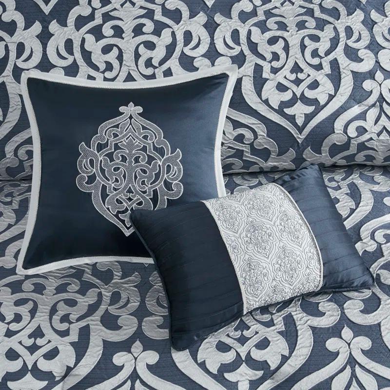 Madison Park Odette Jacquard 8 Piece Comforter Set & Reviews | Wayfair