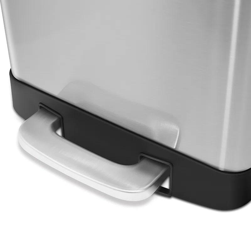 Steel Step On Trash Can - 10.6 Gallons