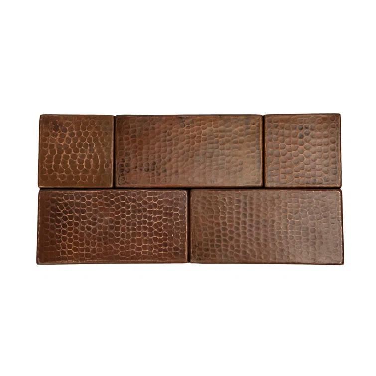 Premier Copper Products 3" x 6" Hammered Copper Tile