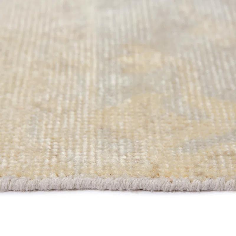 AMER Rugs Maya Heyward Light Gray Hand-Knotted Wool Blend Area Rug