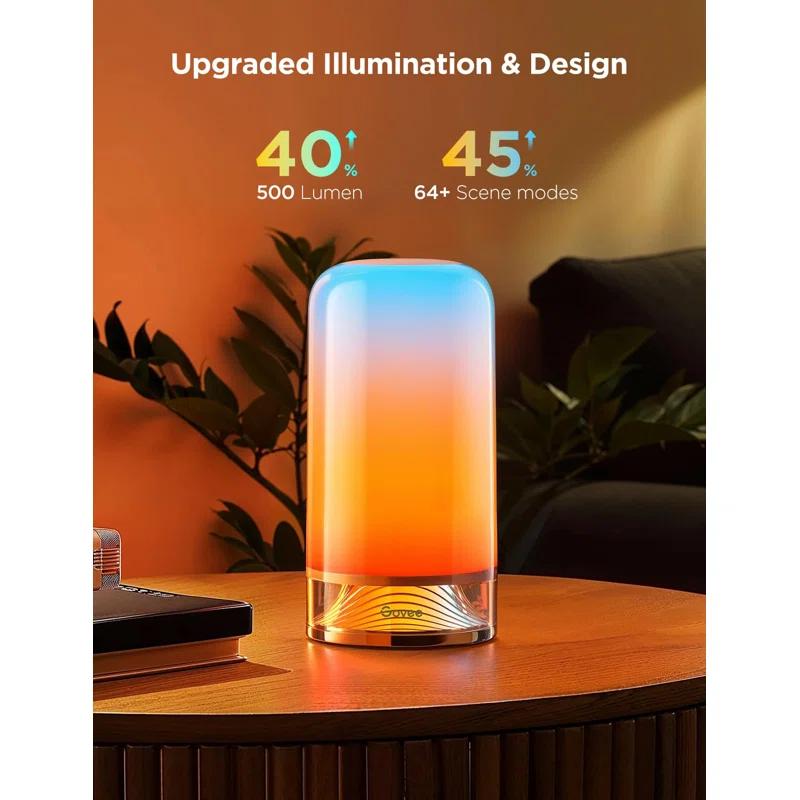 Zeki Shoggy Smart Table Lamp 2, Touch Bedside Small Table Lamp Work With Matter, Alexa, LED Desk Lamp With 64 Scene Modes, Color Changing Lamp For Bedroom Living Room Dimmable Night Light(Corded)