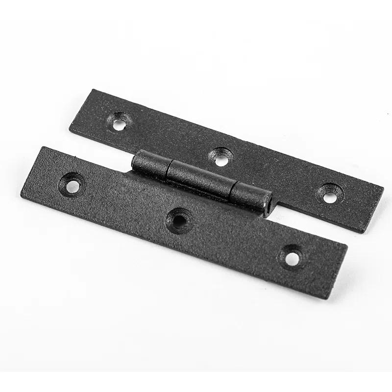 Black Wrought Iron Cabinet H Hinge 3.5" H 1/4" Offset Door Hinge