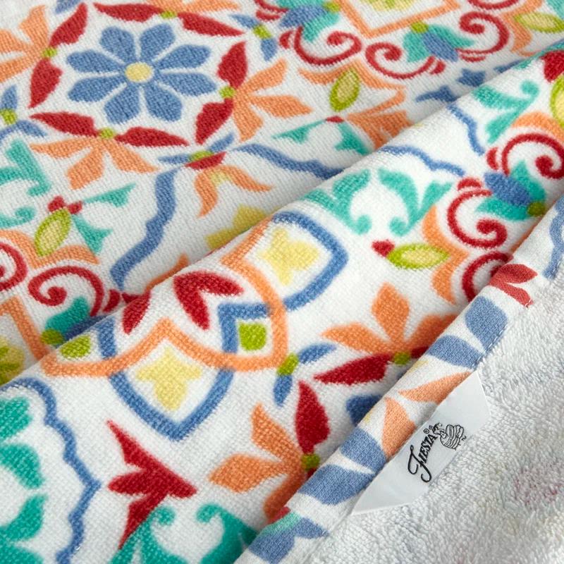 Fiesta Fiesta Worn Tiles Kitchen Towels Set (Set of 2)