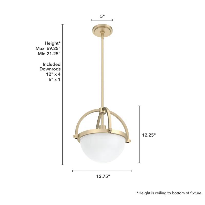 Hunter Fan Wedgefield 1 - Light Shaded Globe Pendant