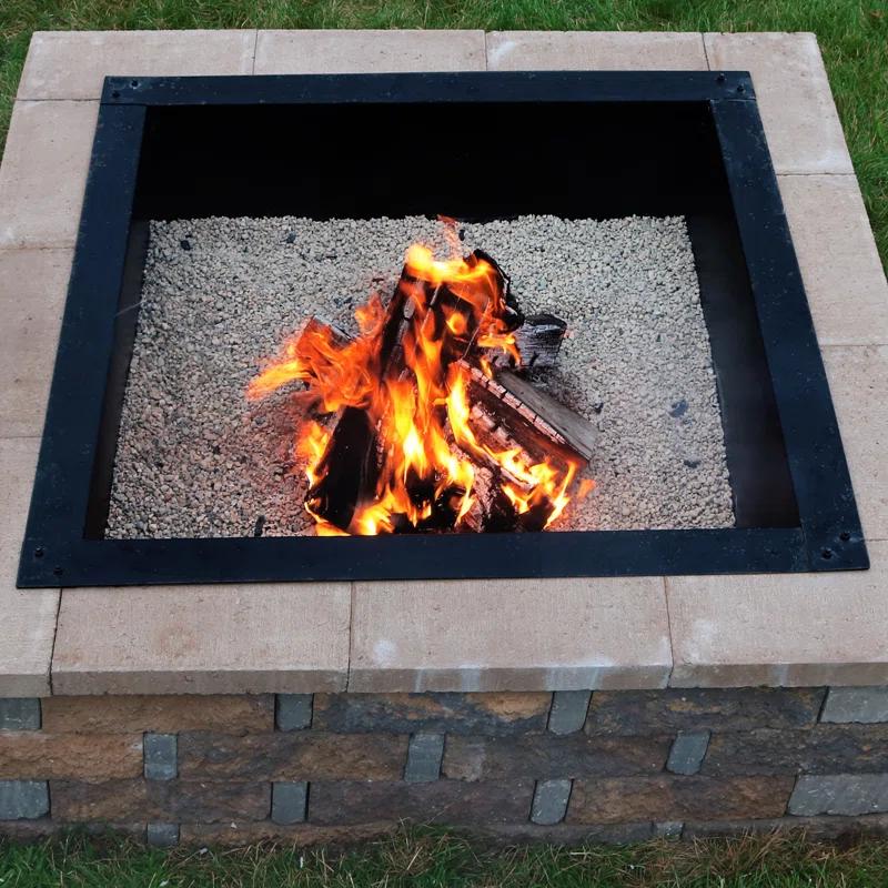 Arlmont & Co. Houser Square Steel Fire Pit Rim Insert