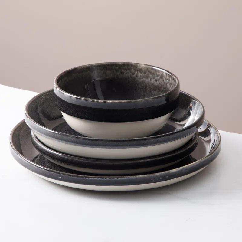 Sur La Table Kitchen Essentials Banquette 16 Piece Stoneware Dinnerware Set - Service for 4