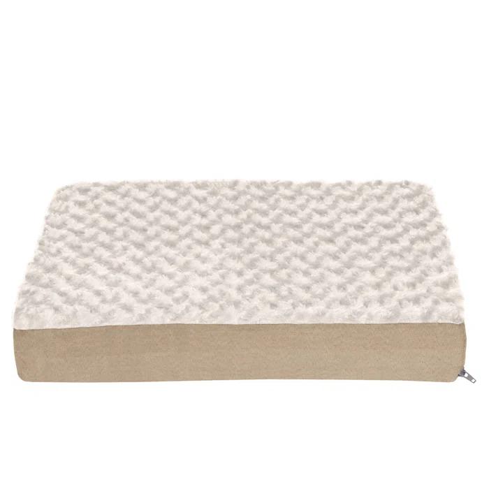 FurHaven Ultra Plush Faux Fur & Suede Orthopedic Foam Deluxe Mattress Dog Bed