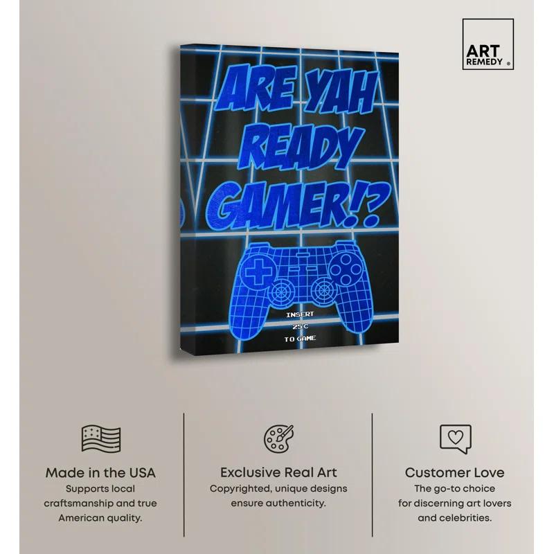 Art Remedy Ready Gamer Canvas Gamer Art Prints by Art Remedy