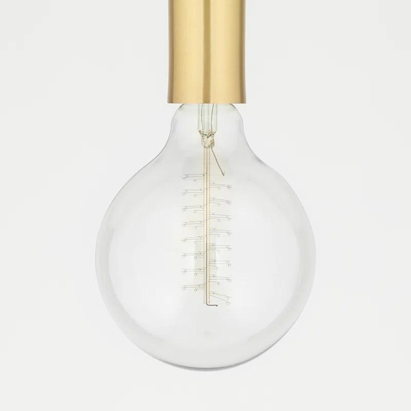 Dea Pendant Light - Aged Brass and Pink / Large