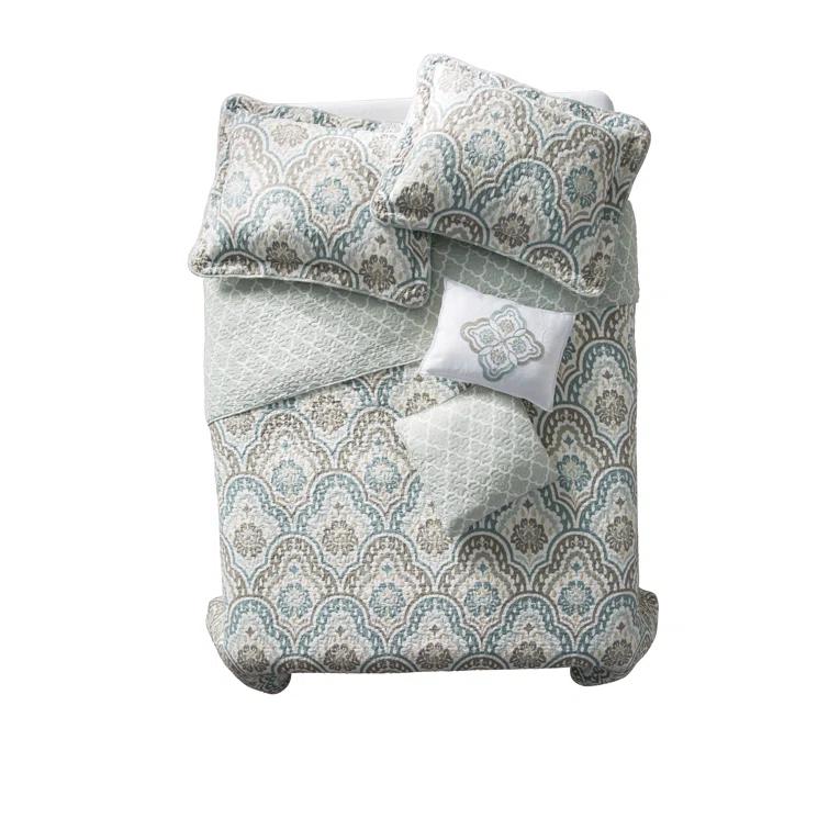 Home Soft Things Tivoli Modern & Contemporary Damask Quilt Set