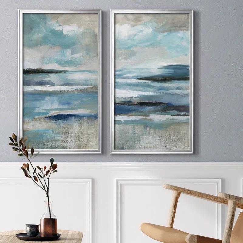 " Distant Drama I " 2 - Pieces Painting Print (Set of 2)