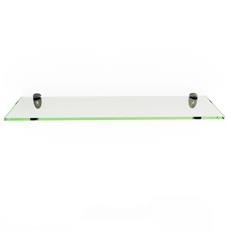 Latitude Run® Glass Accent Shelf with Adjustable Shelves