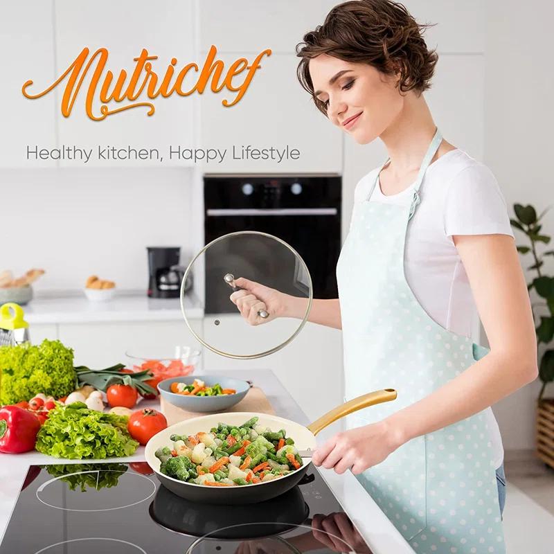 NutriChef NutriChef 14 in. Non Stick Aluminum Frying Pan