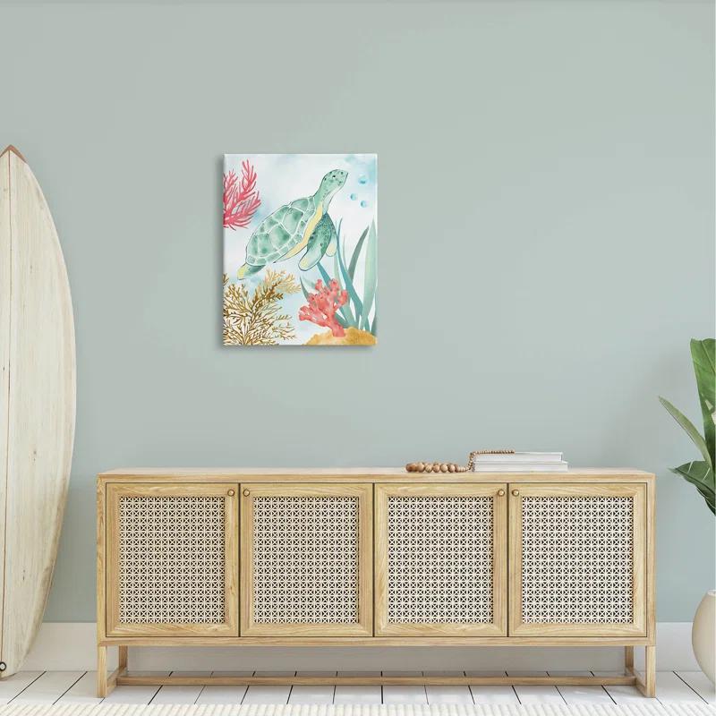 Stupell Industries " Turtle Coral Reef Bubbles " by House Of Rose