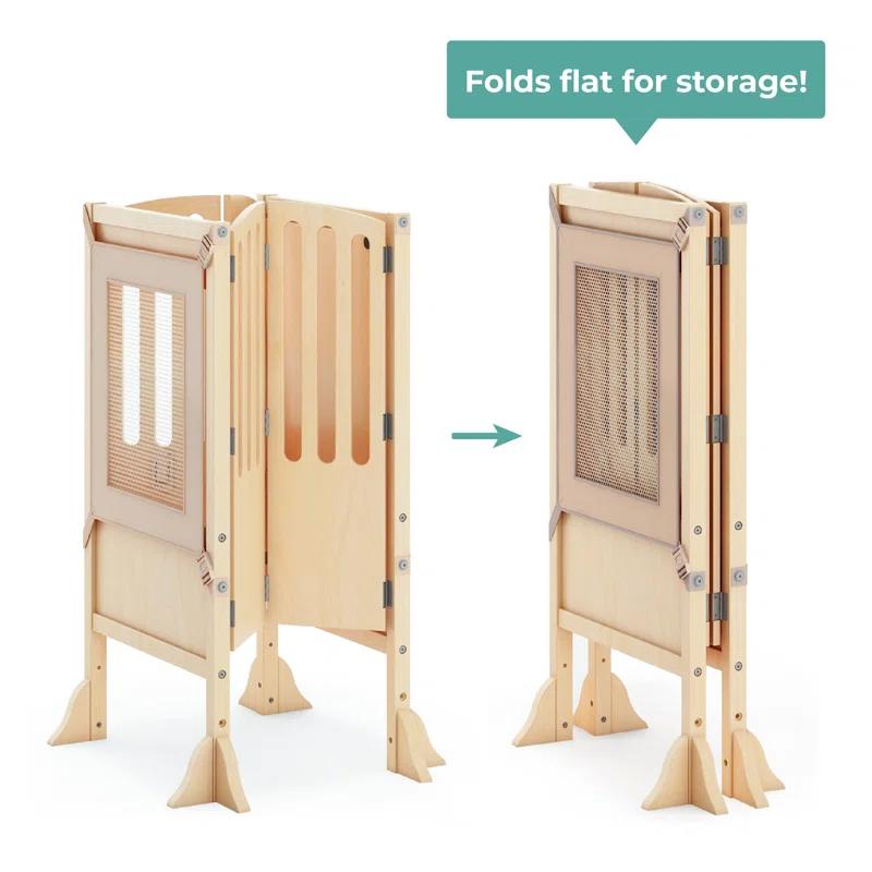 Guidecraft Contemporary Kitchen Helper Foldable Step Stool