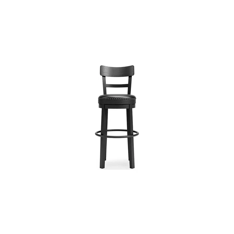 August Grove® Daiah Swivel Upholstered Counter Stool with Solid Wood Frame