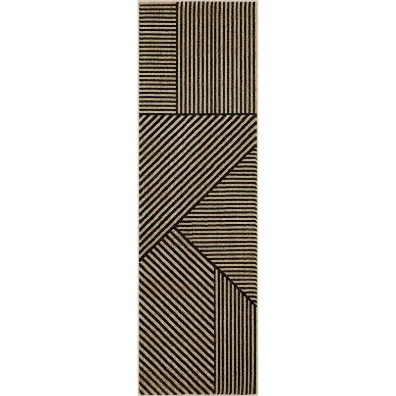 Bobby Berk Home Linea Geometric Striped Woven Polyester Area Rug
