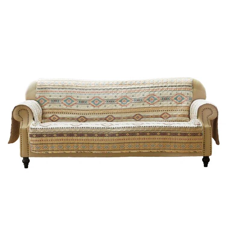 Barefoot Bungalow Phoenix Southwest Geo Quilted Reversible Sofa Slipcover