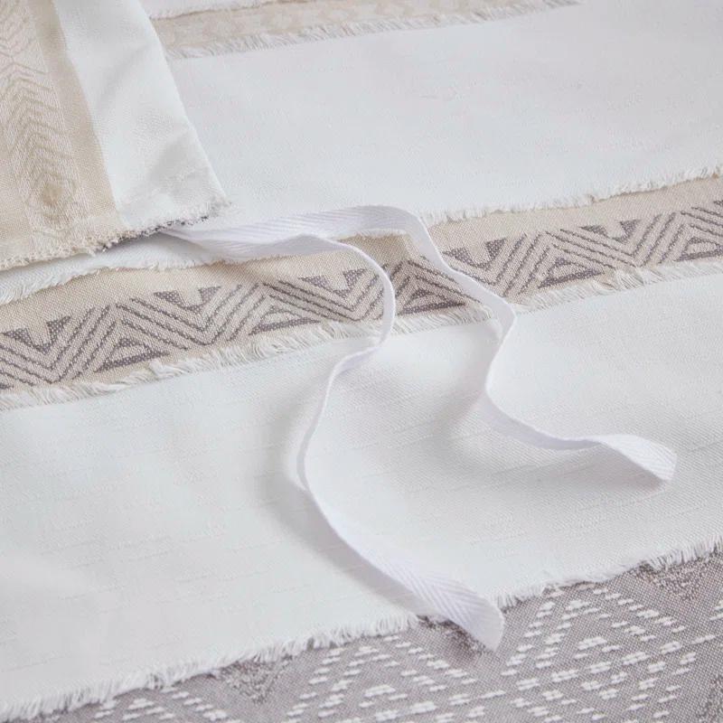510 Design Langley 3 Piece Clipped Jacquard Duvet Cover Set