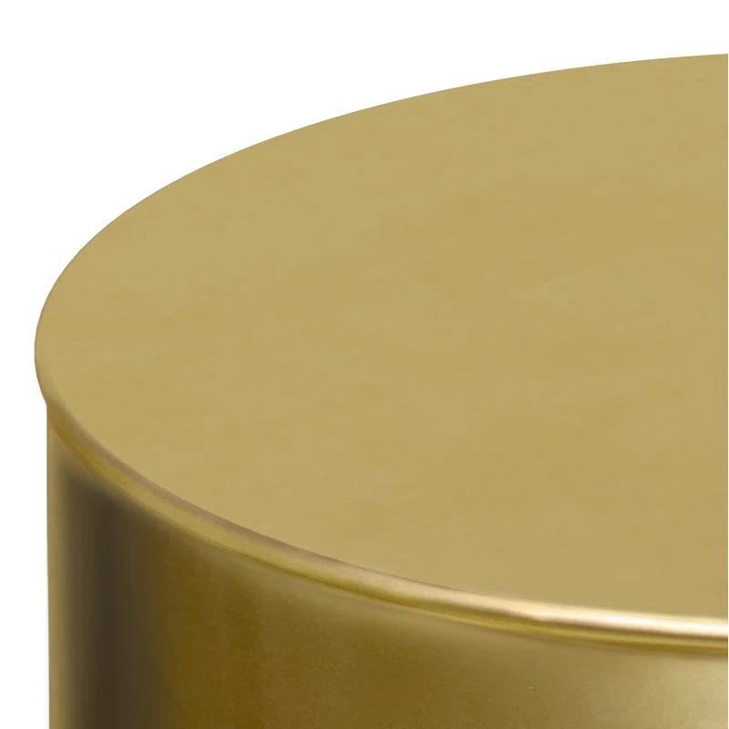 Simpli Home Curtis 16"W Metal Industrial End Table with Cylinder Design and Ombre Finish, Assembled
