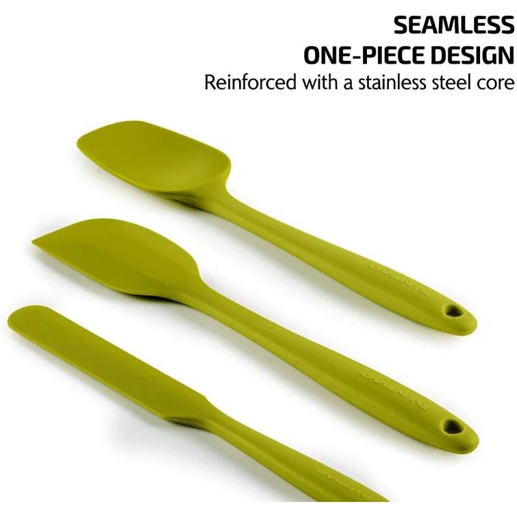 Ovente OVENTE Silicone Spatula Set of 5, Food Grade Rubber Spatula with High Heat Resistant, BPA-Free and Dishwasher Safe, Nonstick Kitchen Utensils for Baking, Cooking and Mixing, Orange SP12305O