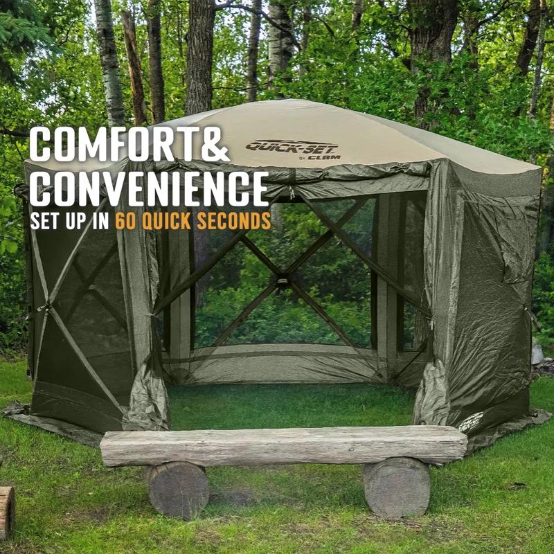 Clam CLAM Quick-Set Pavilion Portable Outdoor Canopy Shelter