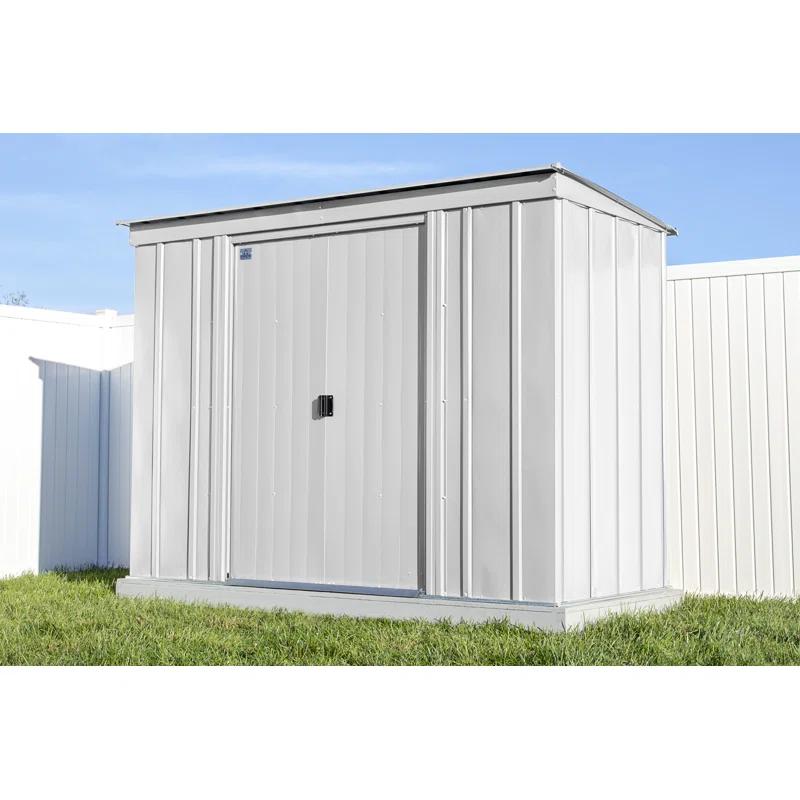 Arrow 8 ft. W x 4 ft. D Galvanized Steel Vertical Storage Shed
