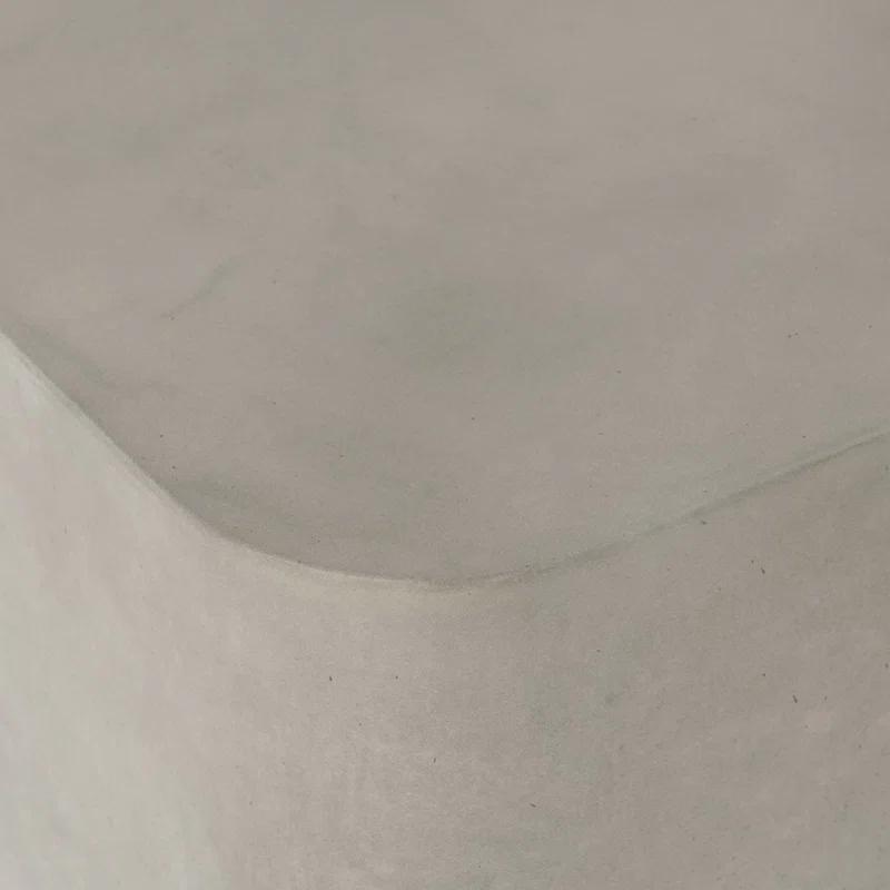 Gray Concrete Square End Table