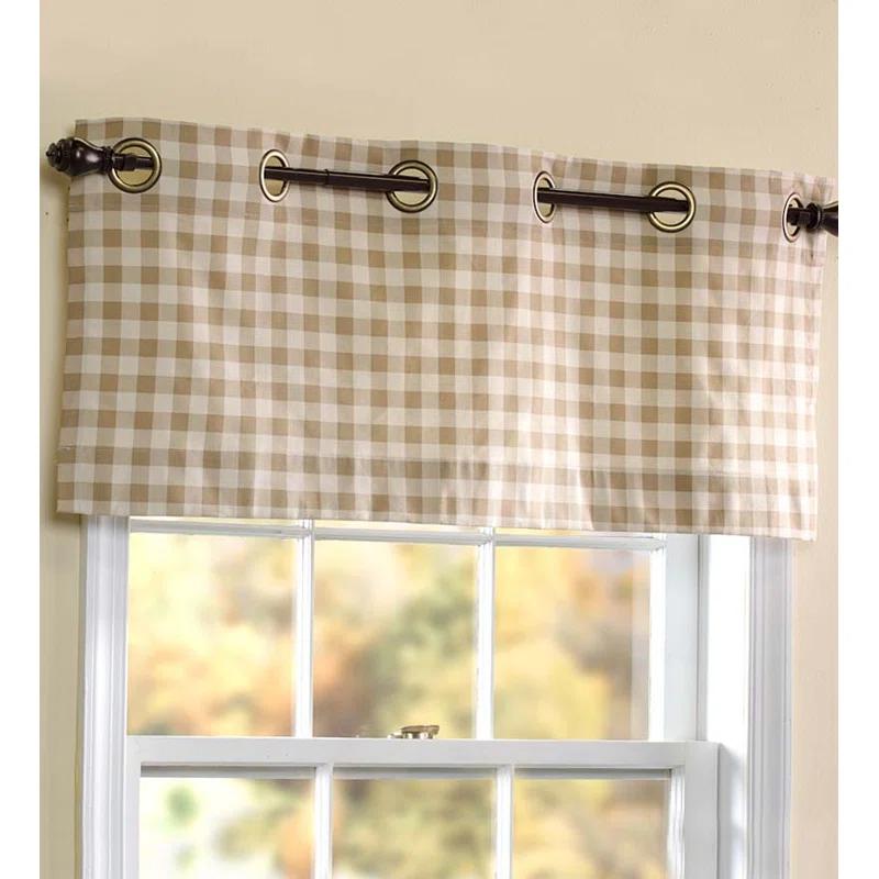 Thermalogic Plaid Cotton Blend Tailored 40'' W Window Valance