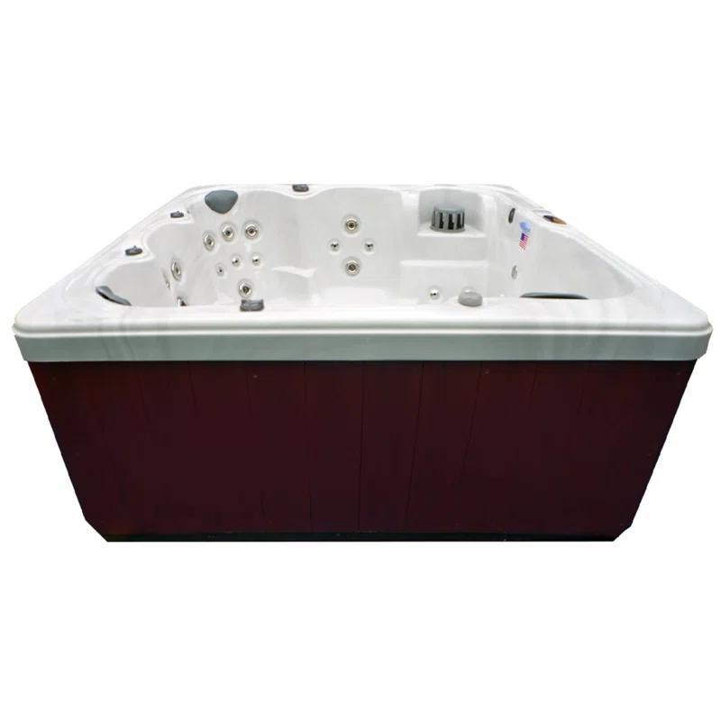 Home And Garden Spas 220 Volt 6 Person - Person 71 - Jet Acrylic Square Hot Tub with Ozonator and Built-In Speaker