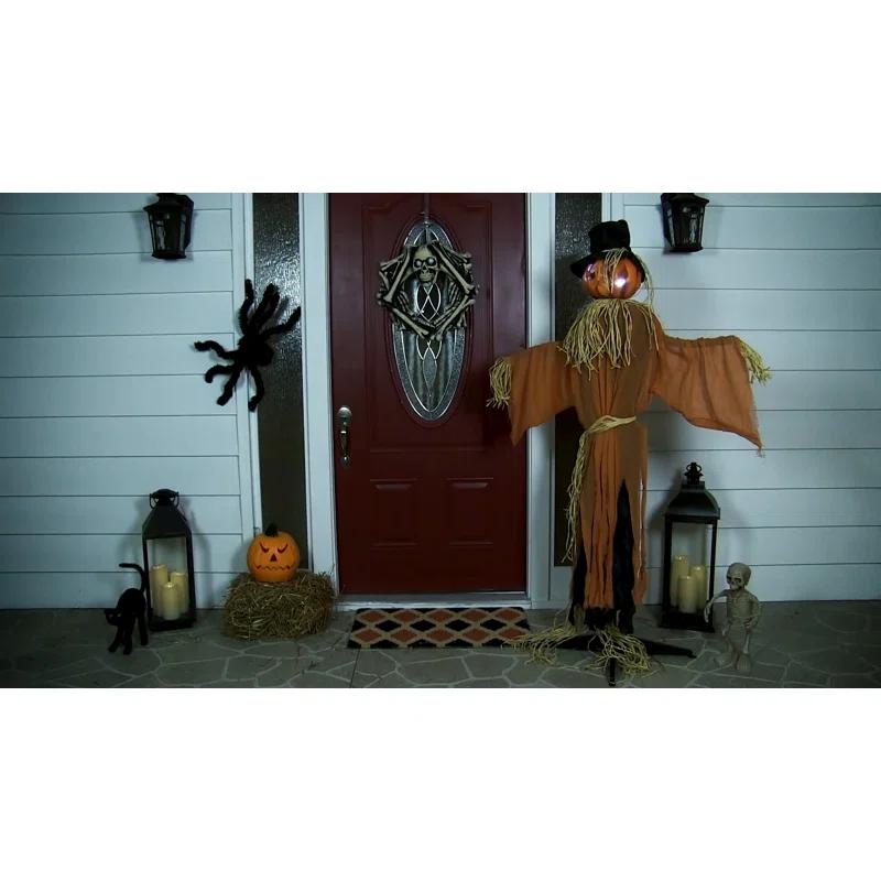 Northlight Seasonal 6' Animated Jack-O'-Lantern Scarecrow Halloween Decoration