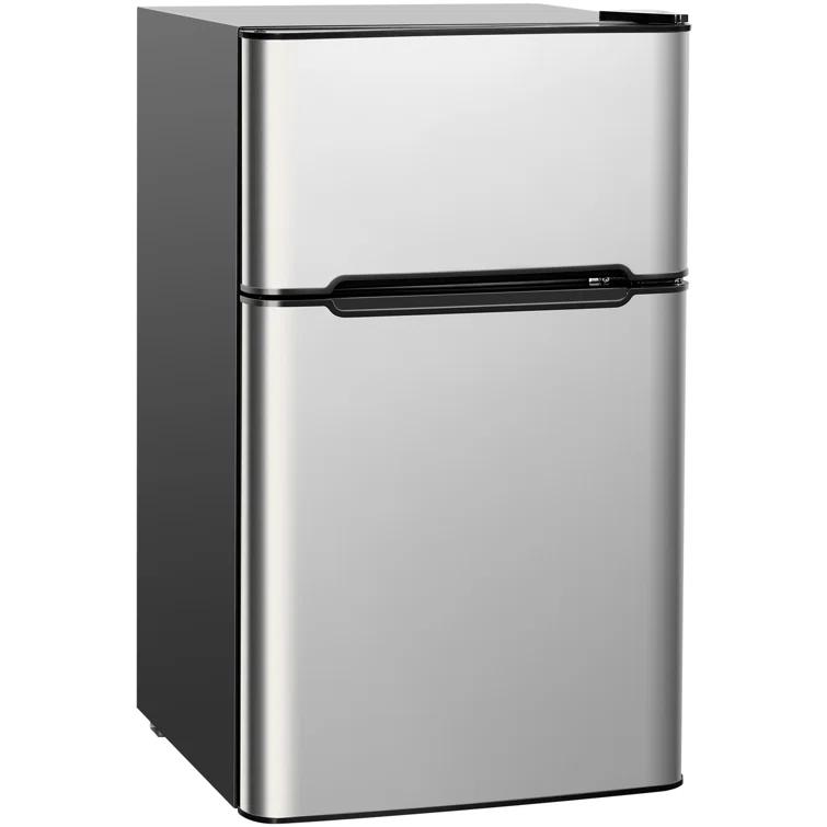 Costway Costway 3.2 Cubic Feet Portable Freestanding Mini Fridge with Freezer