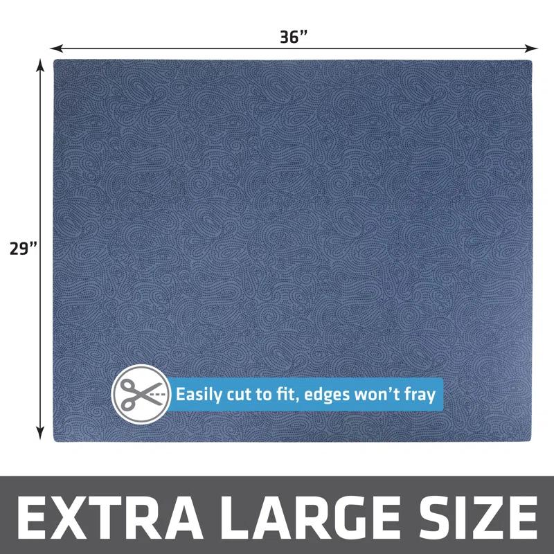 Drymate XL Original Cat Litter Mat, Contains Mess from Box, Protects Floors, Urine-Proof, Machine Washable, Soft on Kitty Paws, Absorbent, Waterproof (29”x36”) (Borage Blue) (USA Made)