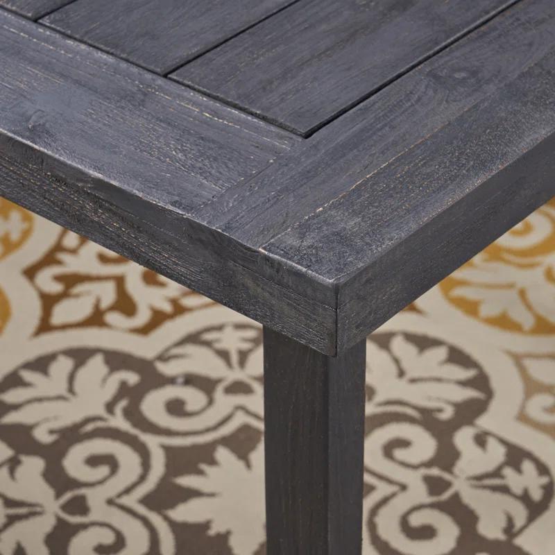 Williston Forge Rhinehart 6 - Person Acacia Wicker Patio Dining Set with Rectangular Table , Cushions Included