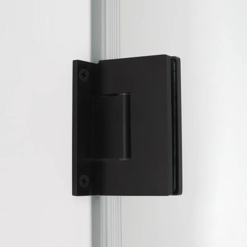 Kinkade 26.75" - 27.25" W x 72" H Hinged Frameless Shower Door