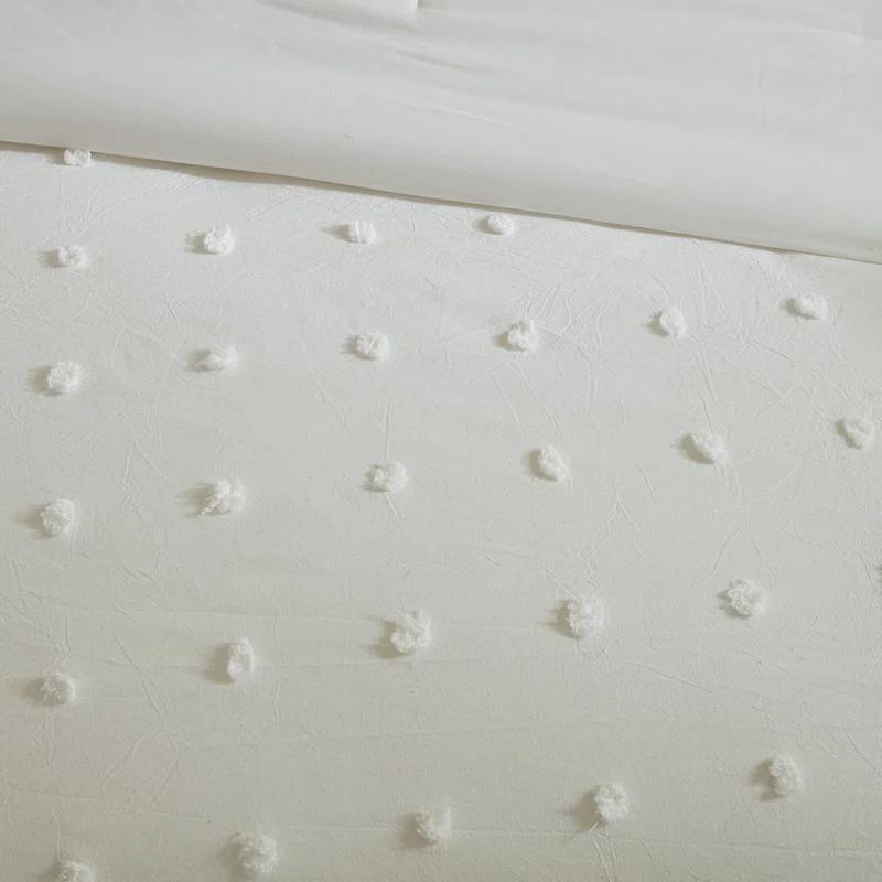 Intelligent Design Brooklyn Cotton Jacquard Duvet Cover Set with Euro Shams and Throw Pillows