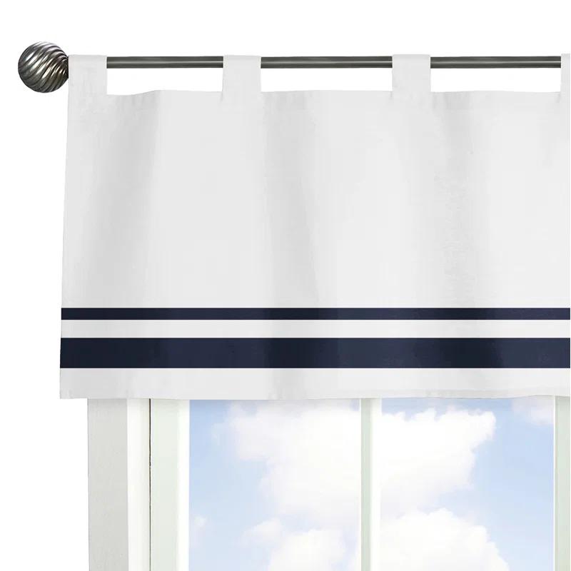 Sweet Jojo Designs Hotel Curtain Striped Cotton Tailored 54" Window Valance