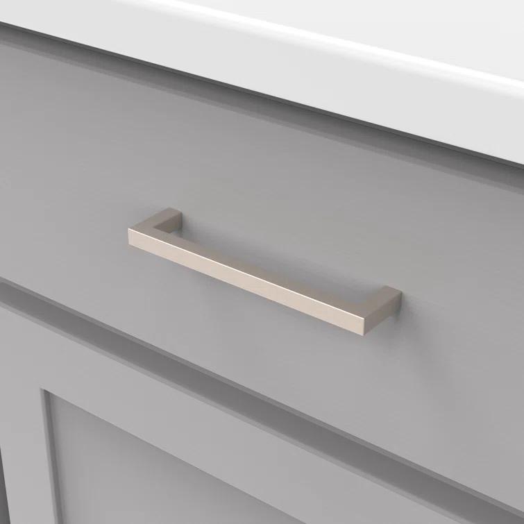 Hickory Hardware Pier Collection Handle Pull - 5-1/16" Center to Center Cabinet Pull Satin Nickel - Contemporary Hardware for Drawers & Cabinets (Set of 10)