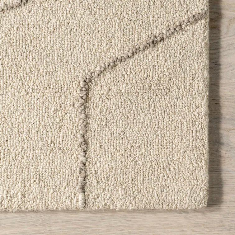 Latitude Run® Mulholland Textured Wool Area Rug Area Rug