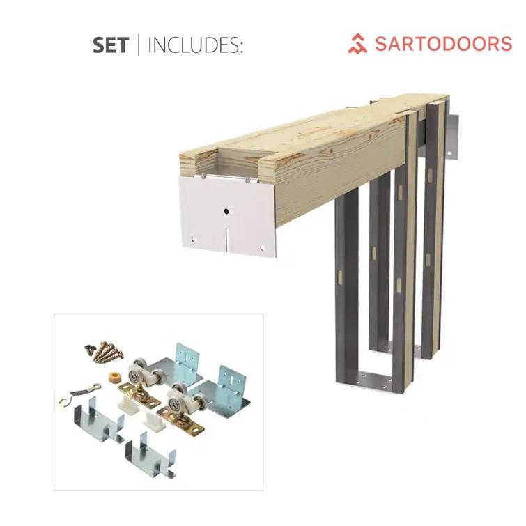 SARTODOORS Quadro Paneled Sliding Closet Door