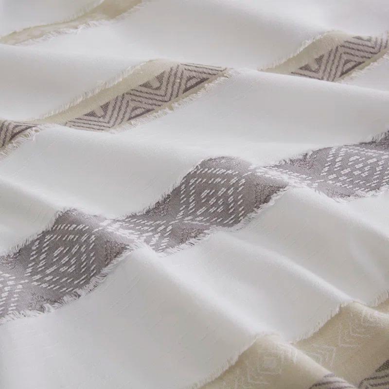 510 Design Langley 3 Piece Clipped Jacquard Duvet Cover Set