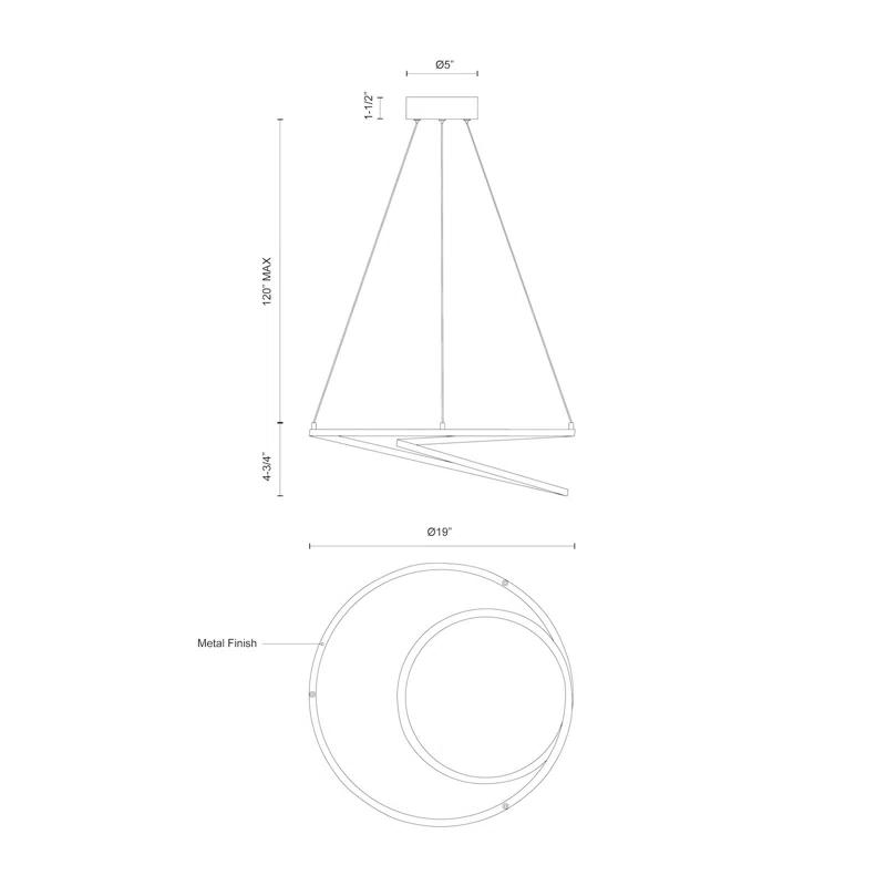Kuzco Lighting Twist 1 - Light LED Unique/Statement Pendant