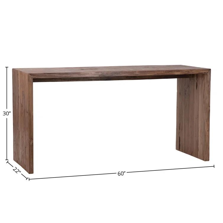 Chilton 60-Inch Reclaimed Teak Rectangular Counter Table