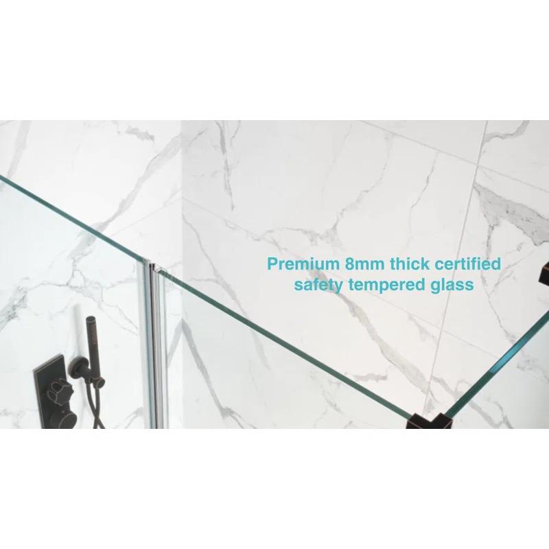 Ove Decors Endless Tampa-Pro 39" W x 72" H Alcove Frameless Shower Kit, Door, Panel TP0220200